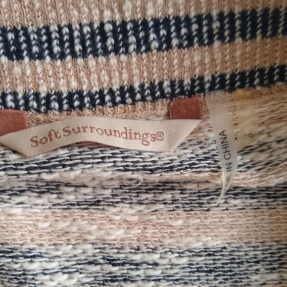 Soft Surroundings striped boat neck tunic EUC Sm. - Picture 5 of 5